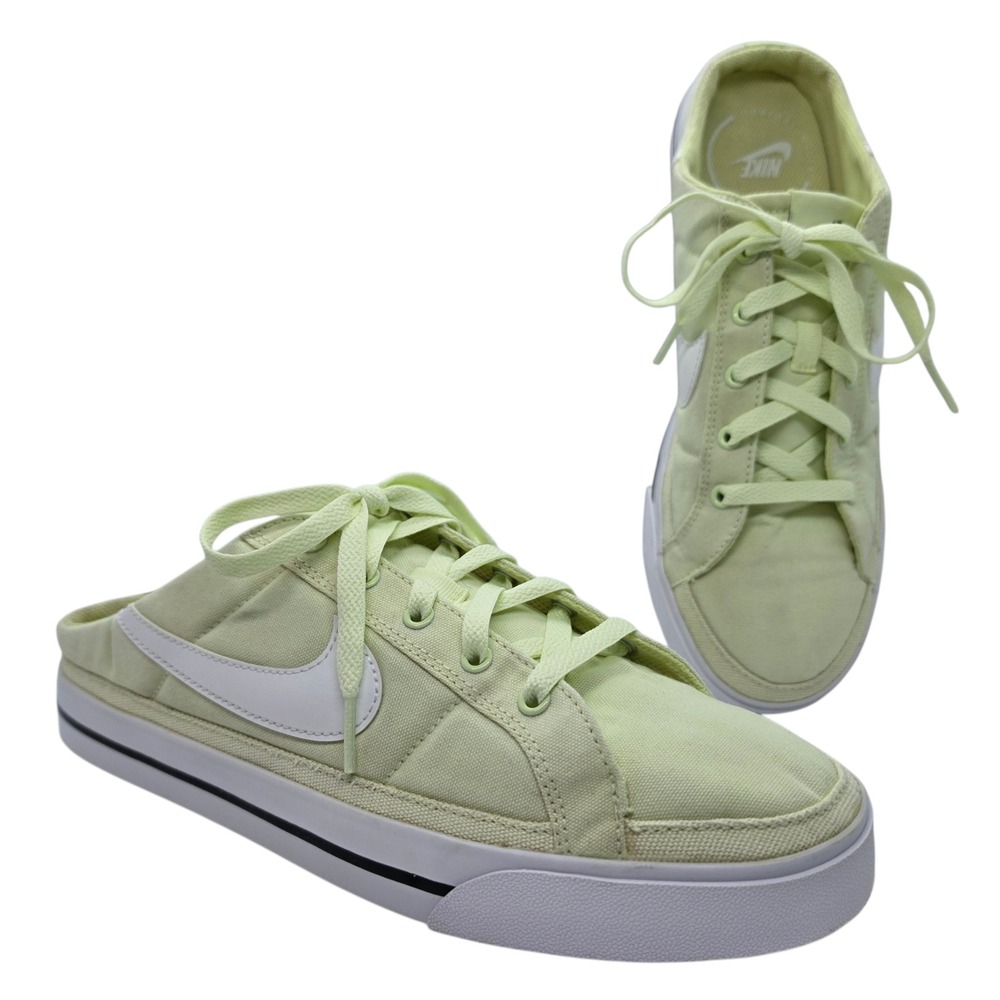 Nike Court Legacy Mule Lime Ice Canvas Slip On Sneakers DB3970-301 Womens 11